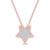 Thumbnail Image 3 of Diamond Pavé Star Necklace 1/10 ct tw 10K Rose Gold 18&quot;