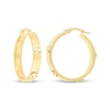 Thumbnail Image 1 of Diamond-Cut Screw Hoop Earrings 10K Yellow Gold 15mm