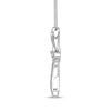 Thumbnail Image 2 of Diamond Accent Milgrain Cross Necklace Sterling Silver 18"