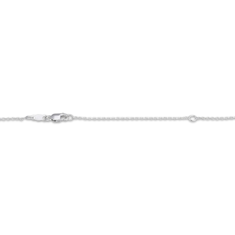 Main Image 4 of Clover-Shaped Amethyst Necklace Sterling Silver 18"