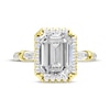 Thumbnail Image 4 of Now + Forever Lab-Grown Diamonds Emerald-Cut Hidden Halo Engagement Ring 3-3/4 ct tw 14K Yellow Gold