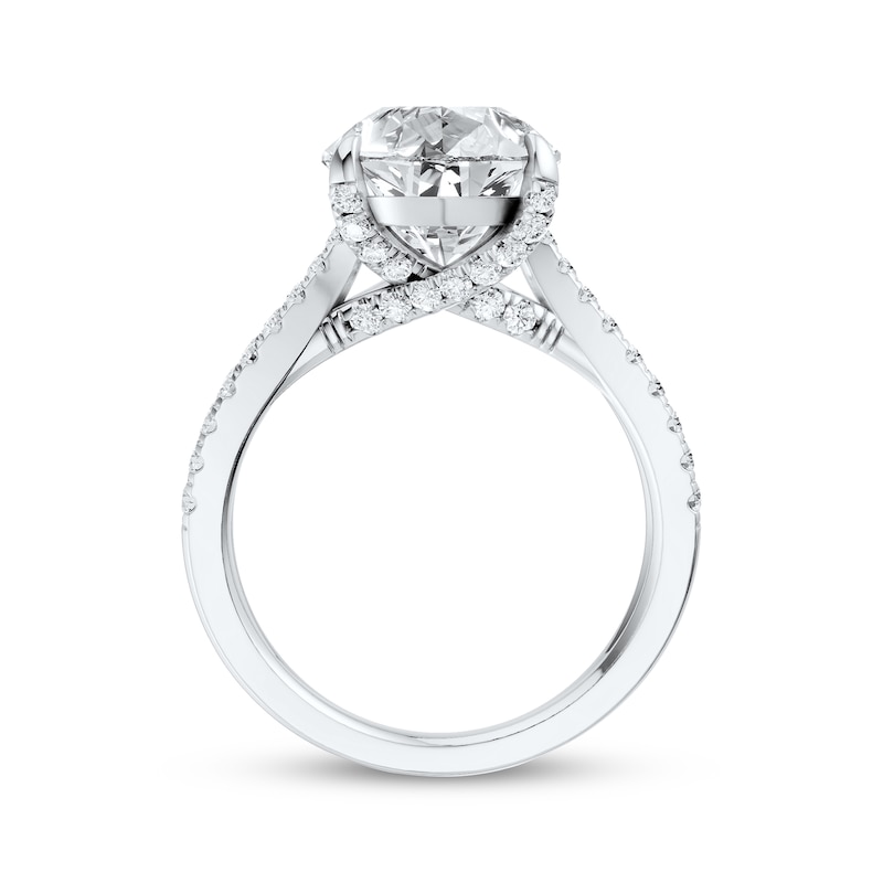 Main Image 3 of Now + Forever Lab-Grown Diamonds Pear-Shaped Split Shank Engagement Ring 5-1/2 ct tw 14K White Gold