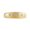 Thumbnail Image 3 of STUDIO BY KAY Baguette & Round-Cut Diamond Dome Ring 1/15 ct tw 24K Yellow Gold Vermeil Sterling Silver