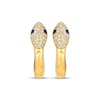 Thumbnail Image 2 of Le Vian Blue Sapphire Snake Hoop Earrings 1/5 ct tw Diamond 14K Honey Gold