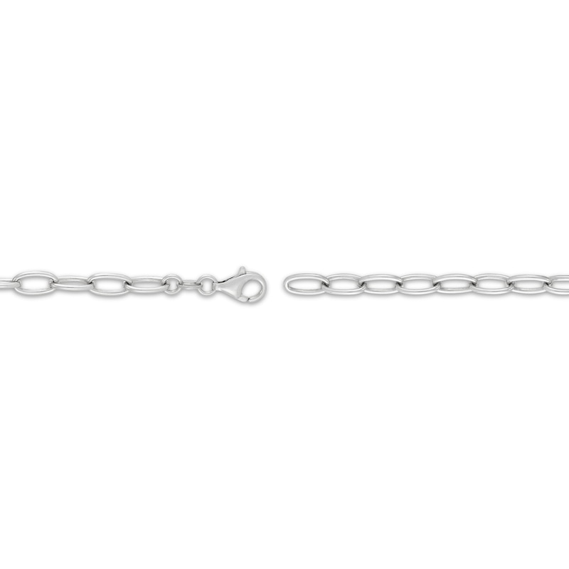 Main Image 3 of Charmed Memories "Mama" Heart Charm Paperclip Bracelet Sterling Silver 7.5"
