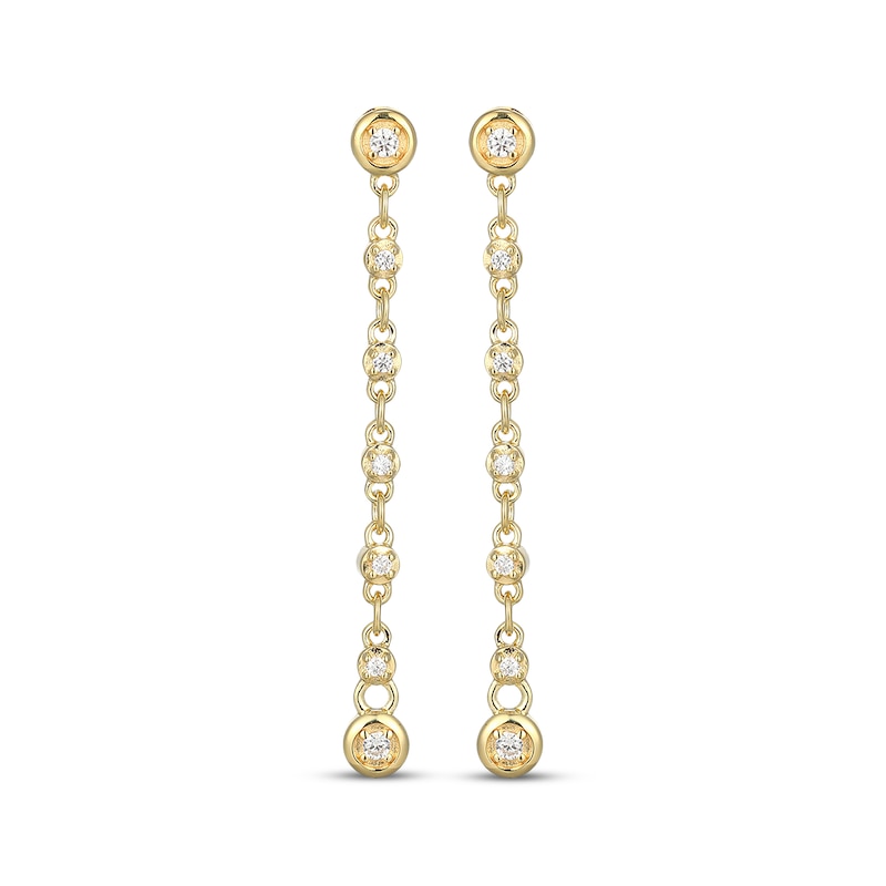 Main Image 2 of STUDIO BY KAY Lab-Grown Diamond Drop Earrings 1/10 ct tw 24K Yellow Gold Vermeil Sterling Silver