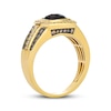Thumbnail Image 3 of Le Vian Men's Cushion-Cut Chocolate Quartz Ring 3/4 ct tw Diamonds 14K Honey Gold