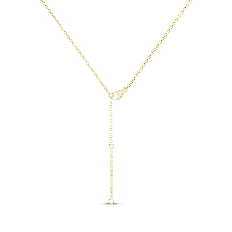 Main Image 4 of KAY Lab-Grown Diamonds Flower Necklace 1 ct tw 10K Yellow Gold 18"