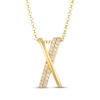 Thumbnail Image 1 of Le Vian Kiss Collection Diamond "X" Necklace 1/4 ct tw 14K Honey Gold 19"