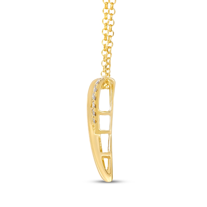 Main Image 2 of Le Vian Kiss Collection Diamond "X" Necklace 1/4 ct tw 14K Honey Gold 19"