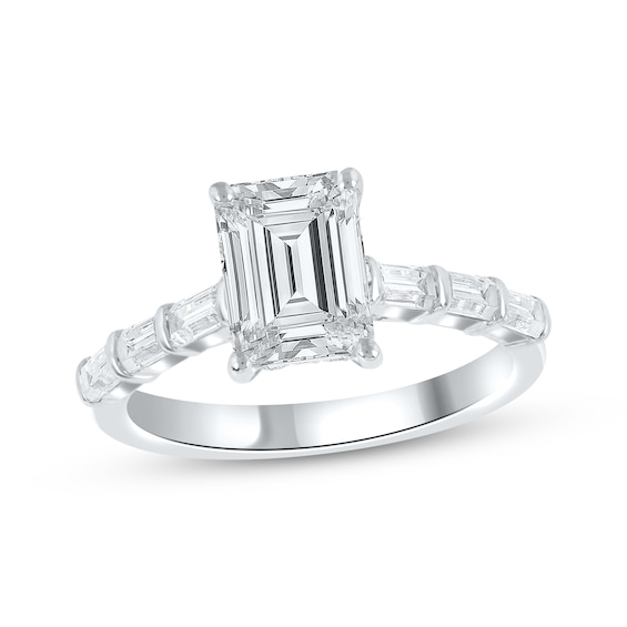 Now + Forever Lab-Grown Diamonds Emerald-Cut Engagement Ring 2-1/2 ct tw 14K White Gold