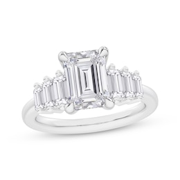 Now + Forever Lab-Grown Diamonds Emerald-Cut Engagement Ring 2-5/8 ct tw 14K White Gold