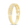 Thumbnail Image 2 of Now + Forever Lab-Grown Diamonds Ribbed Stackable Anniversary Ring 1/4 ct tw 14K Yellow Gold