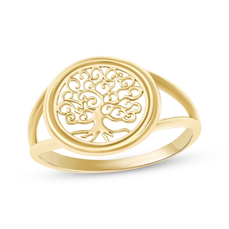 Main Image 1 of Tree of Life Ring 10K Yellow Gold