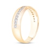 Thumbnail Image 2 of Now + Forever Men's Diamond Brushed Wedding Band 3/8 ct tw 10K Yellow Gold