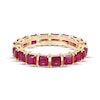 Thumbnail Image 3 of STUDIO BY KAY Square-Cut Lab-Created Ruby Stackable Eternity Ring 24K Yellow Gold Vermeil Sterling Silver