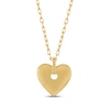 Thumbnail Image 3 of STUDIO BY KAY Lab-Grown Diamond Textured Heart Necklace 1/10 ct tw 24K Yellow Gold Vermeil Sterling Silver 20"