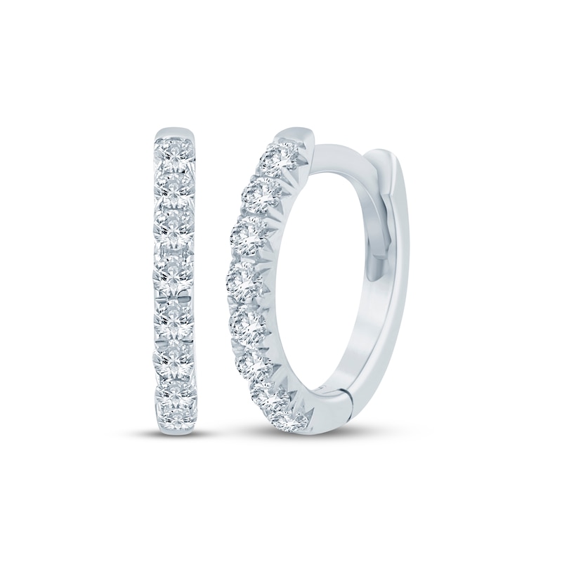Main Image 1 of KAY Lab-Grown Diamonds Huggie Hoop Earrings 1/8 ct tw Sterling Silver