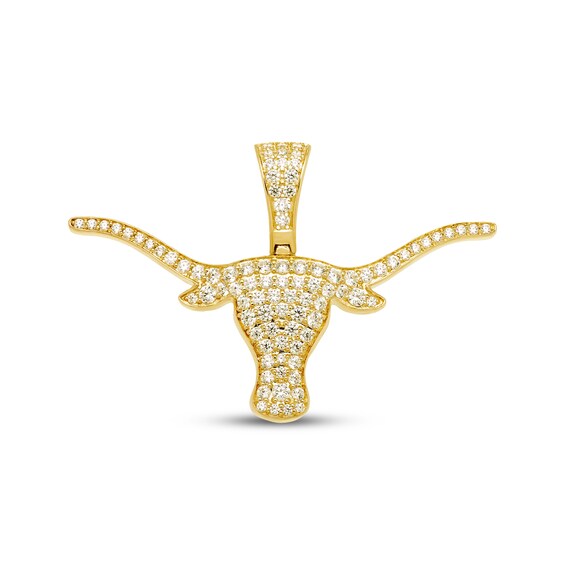 Men's Diamond Longhorn Charm 3/4 ct tw 10K Yellow Gold
