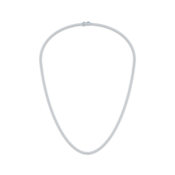 KAY Lab-Grown Diamonds Tennis Necklace 5 ct tw 14K White Gold 16"