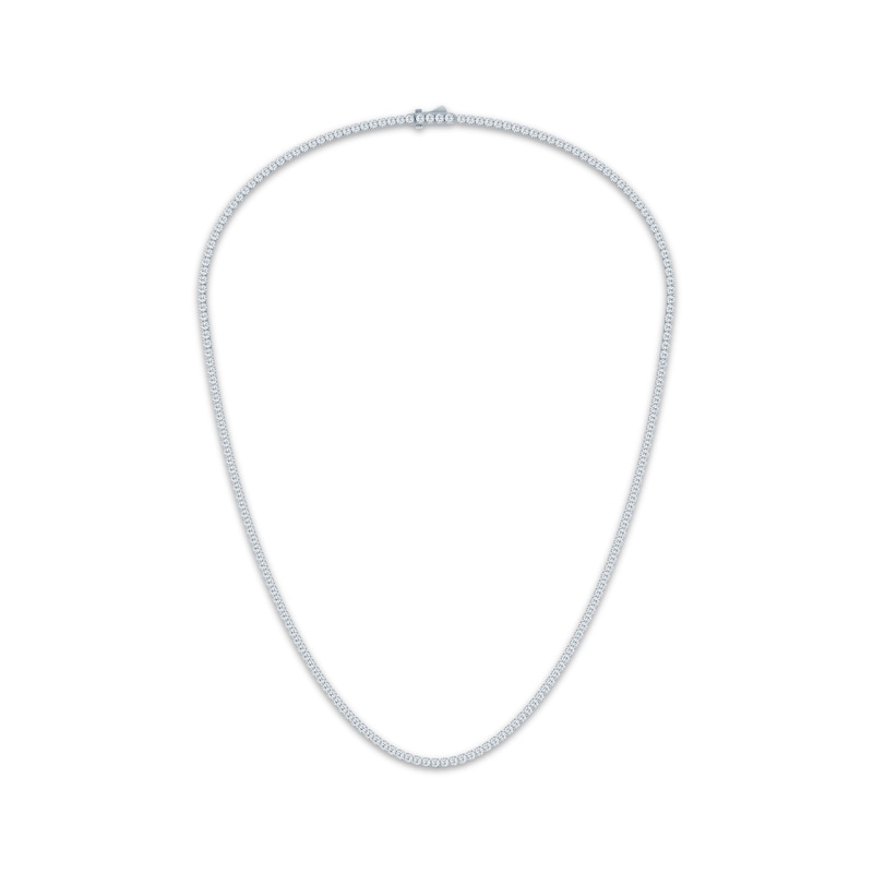 Main Image 1 of KAY Lab-Grown Diamonds Tennis Necklace 5 ct tw 14K White Gold 16"