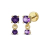 Thumbnail Image 1 of STUDIO BY KAY Amethyst Mini-Dangle Earrings 24K Yellow Gold Vermeil Sterling Silver