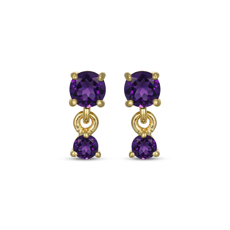 Main Image 2 of STUDIO BY KAY Amethyst Mini-Dangle Earrings 24K Yellow Gold Vermeil Sterling Silver
