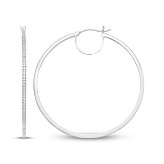 KAY Lab-Grown Diamonds 47mm Hoop Earrings 1/3 ct tw Sterling Silver