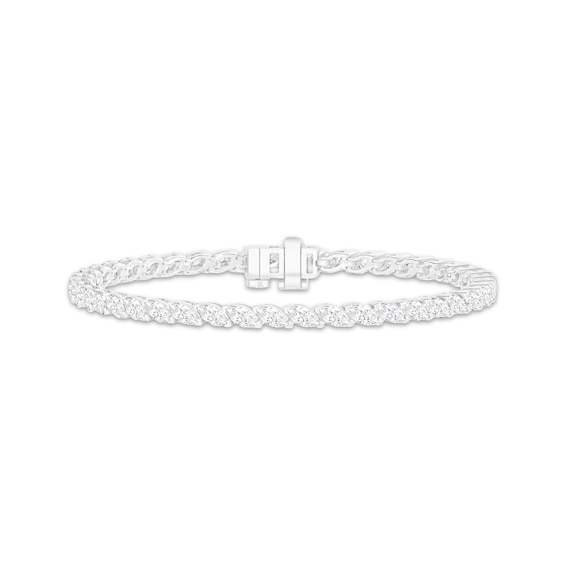 KAY Lab-Grown Diamonds Marquise-Cut Tennis Bracelet 5 ct tw 10K White Gold 7"
