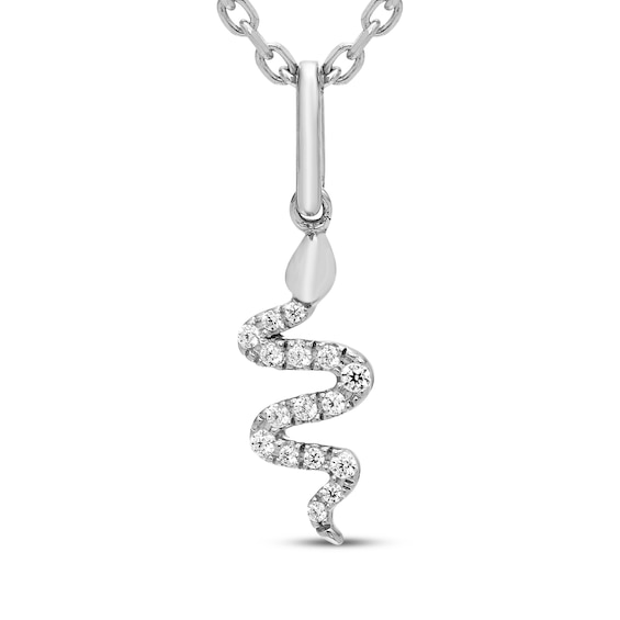 Rocksbox The Snake Charm Lab-Grown Diamond Necklace 1/20 ct tw Sterling Silver 19"