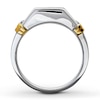 Thumbnail Image 2 of Previously Owned Men's Wedding Band 1 ct tw Round-cut Diamonds 14K Two-Tone Gold