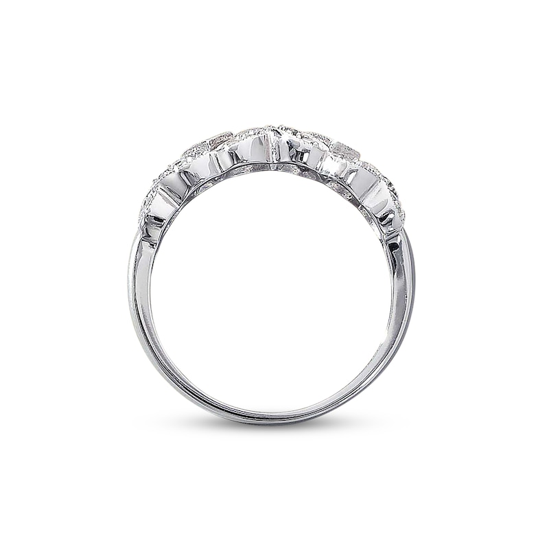 Main Image 2 of Previously Owned Diamond Anniversary Ring 1/10 ct tw Round-cut 10K White Gold