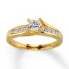 Thumbnail Image 0 of Previously Owned Engagement Ring 1 ct tw Princess-cut Diamonds 14K Yellow Gold