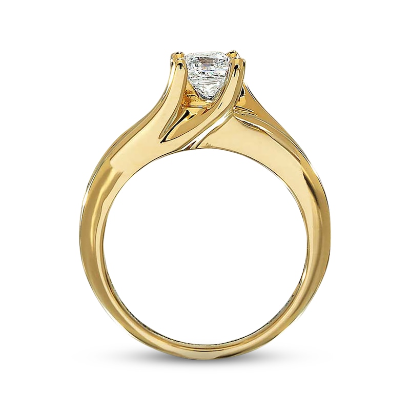 Main Image 2 of Previously Owned Diamond Engagement Ring 2 ct tw Princess-cut 14K Yellow Gold