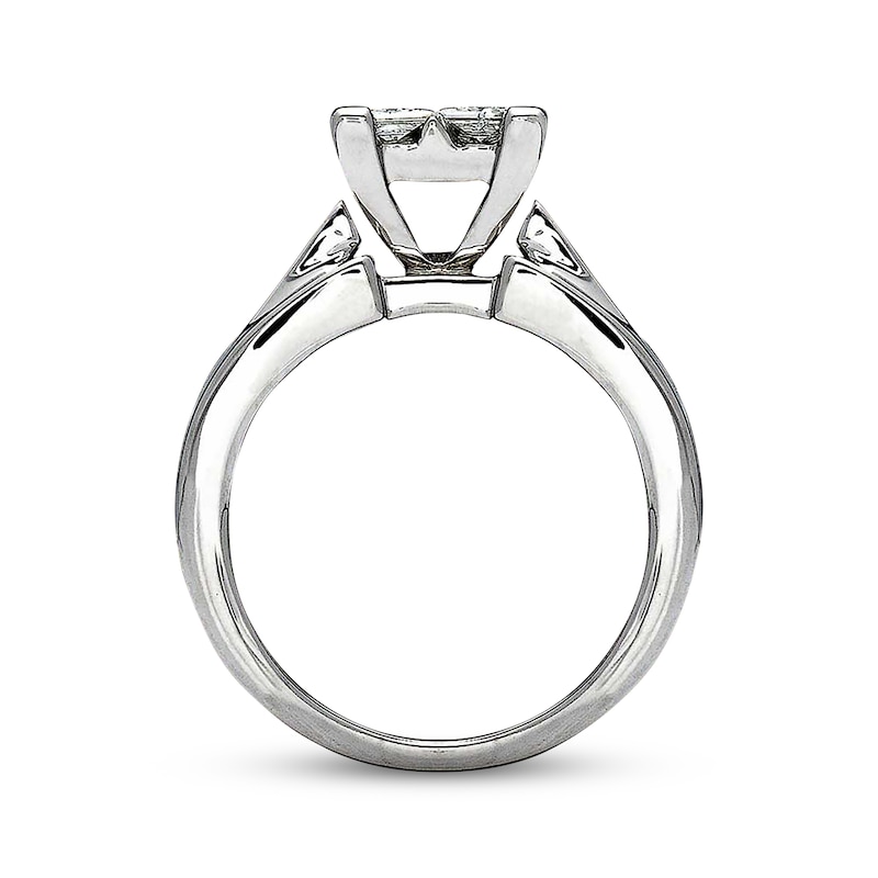 Main Image 2 of Previously Owned Diamond Engagement Ring 1-1/2 ct tw Princess-cut 14K White Gold