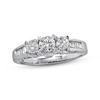 Thumbnail Image 0 of Previously Owned 3-Stone Diamond Engagement Ring 1 ct tw Round & Baguette-cut 14K White Gold