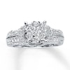 Thumbnail Image 1 of Previously Owned Engagement Ring 1-3/8 ct tw Round-cut Diamonds 14K White Gold