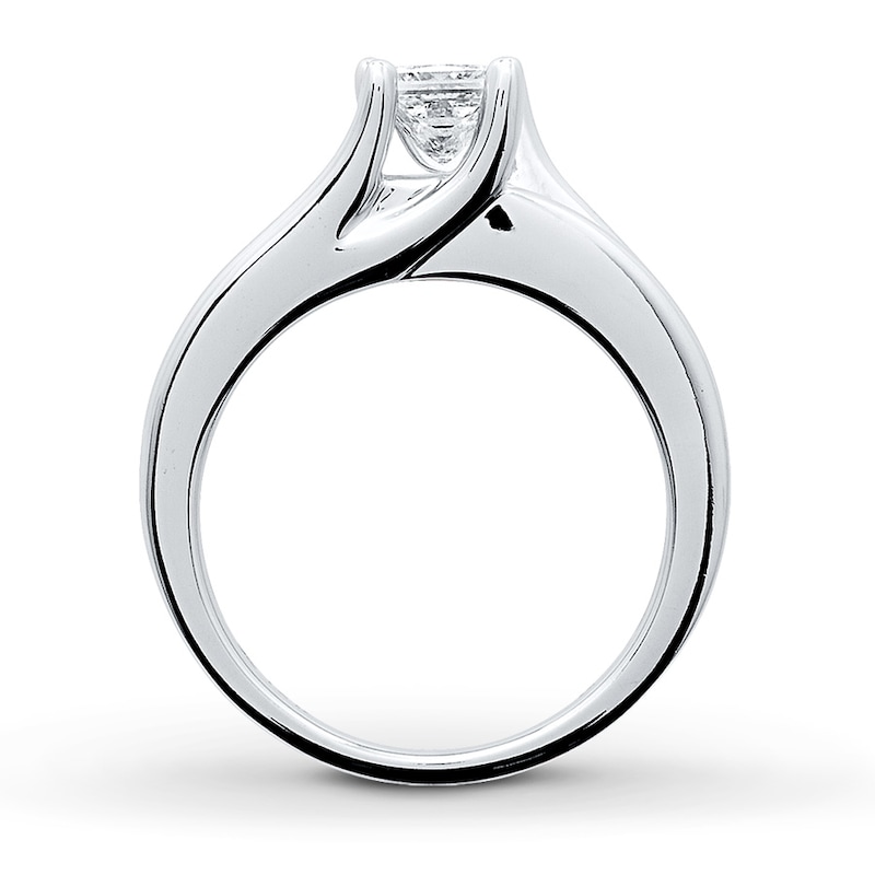 Main Image 2 of Previously Owned Engagement Ring 2 ct tw Princess-cut Diamonds 14K White Gold