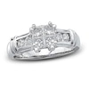 Thumbnail Image 0 of Previously Owned Multi-Diamond Engagement Ring 1 ct tw Princess & Round-cut Platinum
