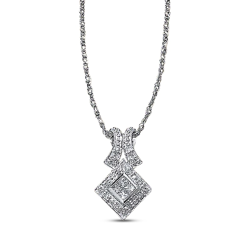 Previously Owned Necklace 1/5 ct tw Diamonds 14K White Gold | Kay