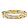 Thumbnail Image 1 of Previously Owned Men's Diamond Bracelet 1/2 ct tw Round-cut 10K Two-Tone Gold