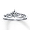 Thumbnail Image 1 of Previously Owned Engagement Ring 5/8 ct tw Marquise & Round-cut Diamonds 14K White Gold
