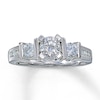 Thumbnail Image 1 of Previously Owned Engagement Ring 7/8 ct tw Round-cut Diamonds 14K White Gold