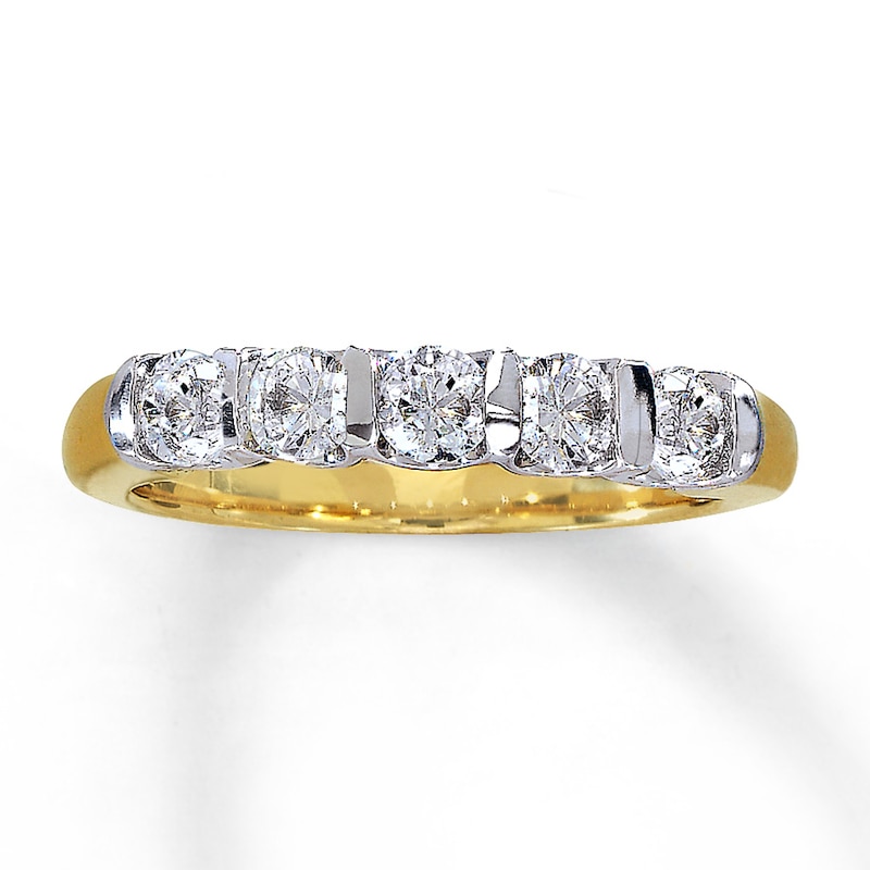 Main Image 1 of Previously Owned Anniversary Ring 3/4 ct tw Round-cut Diamonds 14K Two-Tone Gold