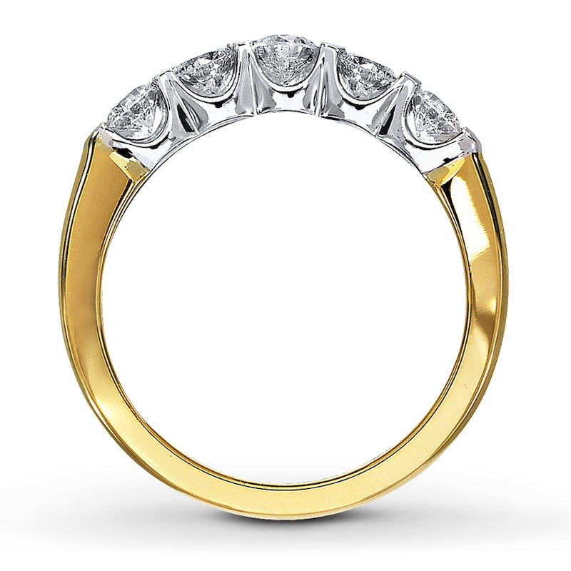 Main Image 2 of Previously Owned Anniversary Ring 3/4 ct tw Round-cut Diamonds 14K Two-Tone Gold