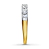 Thumbnail Image 3 of Previously Owned Anniversary Ring 3/4 ct tw Round-cut Diamonds 14K Two-Tone Gold