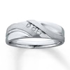 Thumbnail Image 0 of Previously Owned Men's Wedding Band 1/10 ct tw Round-cut Diamonds 10K White Gold