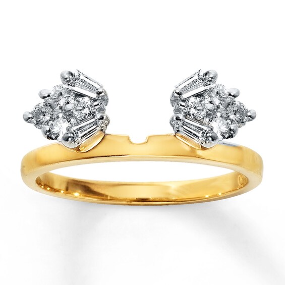 Previously Owned Enhancer Ring 1 ct tw Baguette & Round-cut Diamonds 14K Yellow Gold