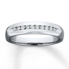 Thumbnail Image 1 of Previously Owned Men's Wedding Band 1/4 ct tw Round-cut Diamonds 14K White Gold