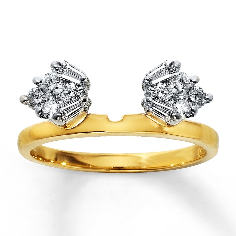 Main Image 1 of Previously Owned Enhancer Ring 1/2 ct tw Baguette & Round-cut Diamonds 14K Yellow Gold